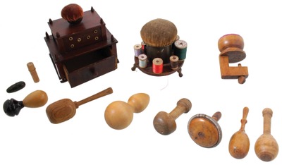 Assorted Makers: Two Early Wooden Sewing Stands