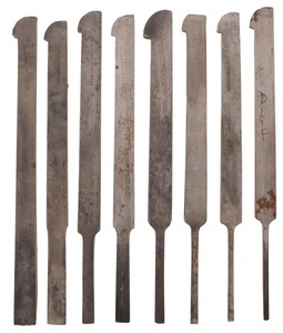Dwights, French & Company, Humphreysville, Connecticut: Full Set Of 8 Plow Plane Cutting Irons