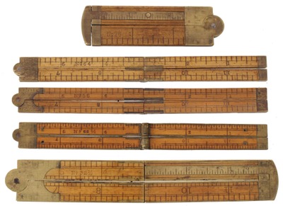 Stanley Rule & Level: Five Small Size Folding Rules