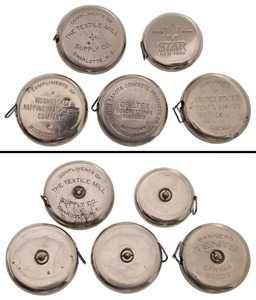 Lufkin Rule Company, Saginaw, Michigan: Five Small Size Advertising Tape Measures