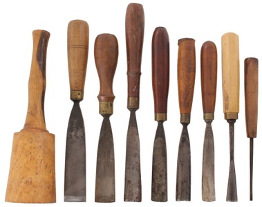 Assorted Makers: Lot Of Eight Clean Carving Tools