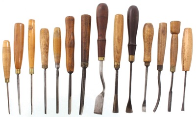 Assorted Makers: Lot Of 14 Clean Carving Tool