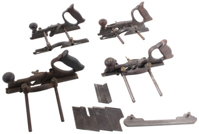Stanley Rule & Level, No. 46: Four Incomplete Skew Woodworking Plane