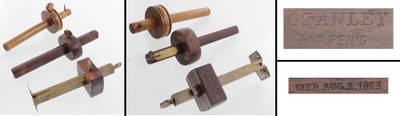 Stanley Rule & Level: Two Rosewood & Brass Marking Gauges