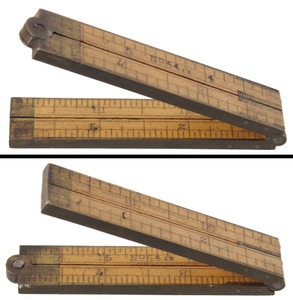 Unmarked, No. 64 1/2: One Foot, Four Fold Folding Rule