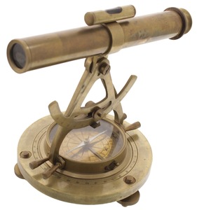 Unmarked: Later Type Brass Compassevel Combinat