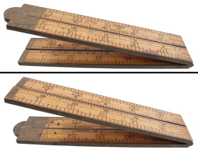 Stanley Rule & Level, No. 72 1/2: Two Foot, Four Fold Folding Rule