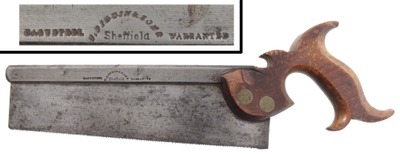 S. Biggin & Sons, Sheffield, England: Straight & Sharp 10" Tenon Saw
