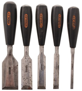 Stanley Rule & Level, No. 60: Set Of 5 Bevel Edge Chisels