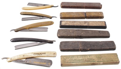 Assorted Makers: Lot Of Asst. Straigh Razors & Razoroxes