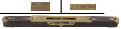 Alex. Mathieson & Son, Glasgow, Scotland: Extra Clean Ebony & Brass Bench Level