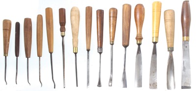 Assorted Makers: Wkg. Set Of Clean Carving Tools