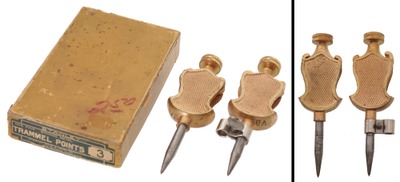 Stanley Rule & Level, No. 3: Bronze Metal Trammels