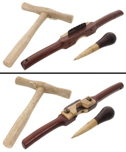 Unmarked: Three Whalebone Appointed Tools
