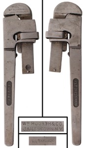 W. Hjorth & Company, Jamestown, New York: Pierce's Patent Pipe Wrench