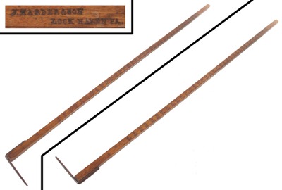 Harder & Son, J./Lock Haven, Pa: Rare Gunsmith Mkd. Log Measure Rule