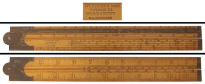 Stephens & Company, Riverton, Connecticut, No. 14: Two-Foot/Two-Fold Folding Rule