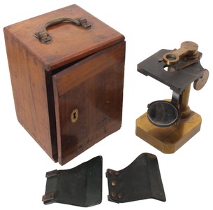 Carl Zeiss, Jena, Germany: Early Brass & Iron Dissection Microscope
