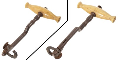 Unmarked: Early Bone Handle Tooth "Key"
