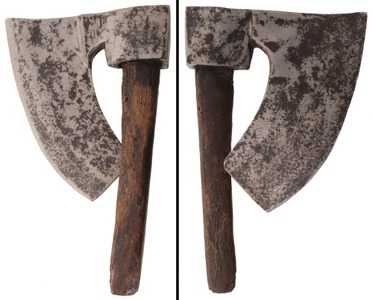 Unmarked: Early Offset Blade Hewing Axe