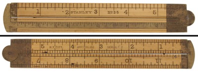 Stanley Rule & Level, No. 35: Rare 12" Caliper Folding Rule