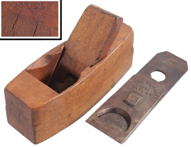 Sandoe & Edelen, Manuf.: Rare Shelbarger Pat. Smoothing Plane