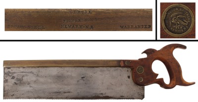 Richardson Brothers, Newark, New Jersey: Extra Clean Brass Back Tenon Saw