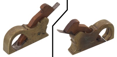 Unmarked: Diminutive 3/8:" Brass Rabbet Plane