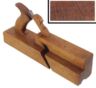 J. Colton, 247 S. 2nd. Street, Philadelphia, Pennsylvania: Handled Ogee "complex "g Plane