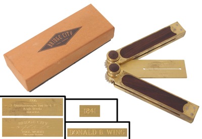 Bridge City Tool Company, Portland, Oregon, No. CT-4: Limited Edition Angle Divider Bevel