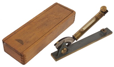 Unmarked: Machined Brass Inclinometer Level