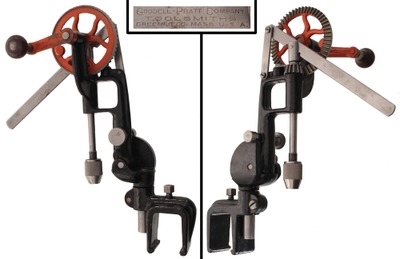 Goodell Pratt Company, Greenfield, Massachusetts, No. 117: Rare Vise Mounted Drill Press