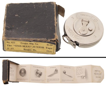 Crogan Manufacturing Company, Bangor, Maine, No. 822: The "One Man Junior" Tape Measure