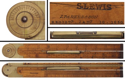 Parkes & Son, J./142 Fetter Lane,: Rare Combination Level Folding Rule