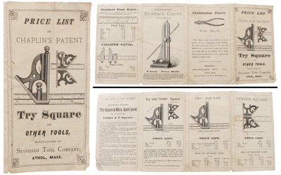 Standard Tool Company, Athol, Massachusetts: Orig. 8 Page Fanfold Catalogue