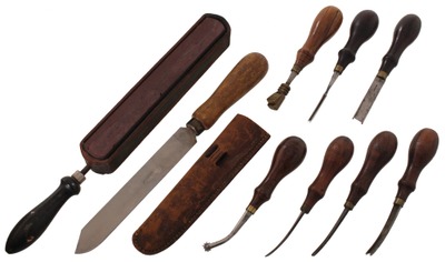 Henry G. Gomph & Company, Albany, New York: Seven R'wood Hdl. Leather Tools