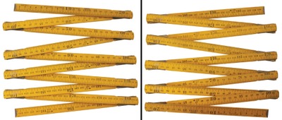 Stanley Rule & Level, No. 733 M: Rare Two-Meter Metric Folding Rule