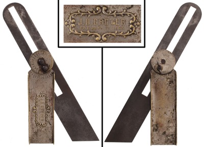 Grover, J.O./Lynn, Mass.: Early Patent Comb. Bevel & Straight Edg