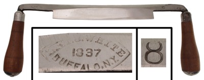 L. & I.J. White, Buffalo, New York, No. 8: Unused 8" Blade Draw Knife