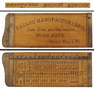 Kerby & Bro., New York (Unmarked): Hazard Mfg. Co. Adv. Rope Caliper