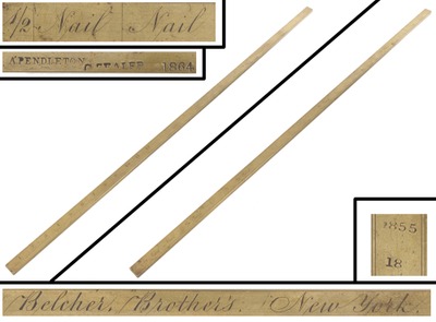 Belcher Brothers, New York: Early Brass Yard Standard Rule