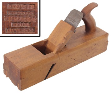 J. Colton, 379 Market Street, Philadelphia, Pennsylvania: Massive Dbl. Cutting Iron "g Plane