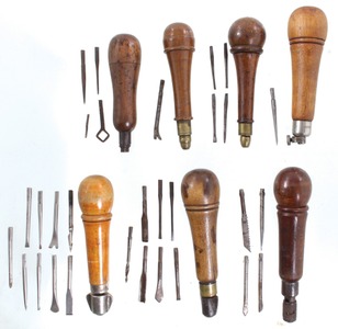 Assorted Makers: Coll. Of Seven Tool Handles