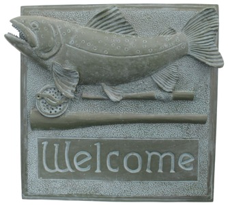 Unmarked: Composite Material "Welcome" Sign