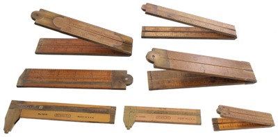 Assorted Makers: Lot Of Assorted Folding Rules