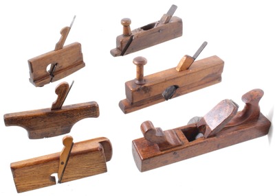 Assorted Makers: Lot Of Six Clean Euro. Woodworking Planes