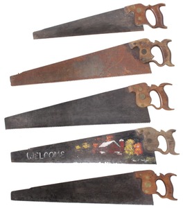 Assorted Makers: Five Early N.Y. Stat Maker Hand Saw