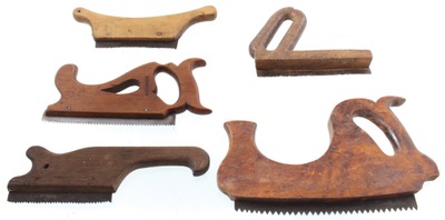 Assorted Makers: Coll. Of Five Clean Stair Builder's Saws