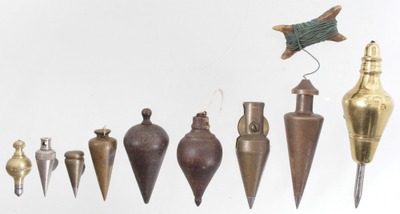 Assorted Makers: Lot Of Brass & Iron Plumb Bobs