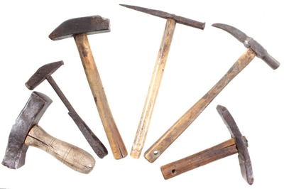 Assorted Makers: Five Metal Working Hammers